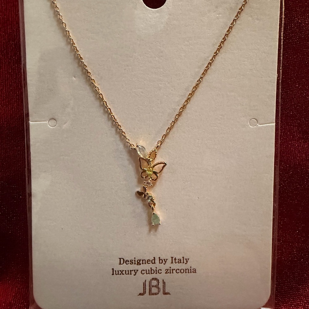 JBL Gold Butterfly Necklace with Sparkling Accents